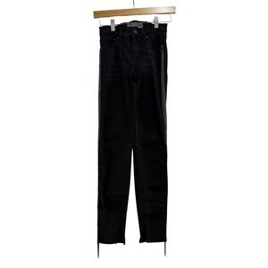 Blue Revival Womens Black Skinny Jeans Embellished Side Size 24 Rock Concert